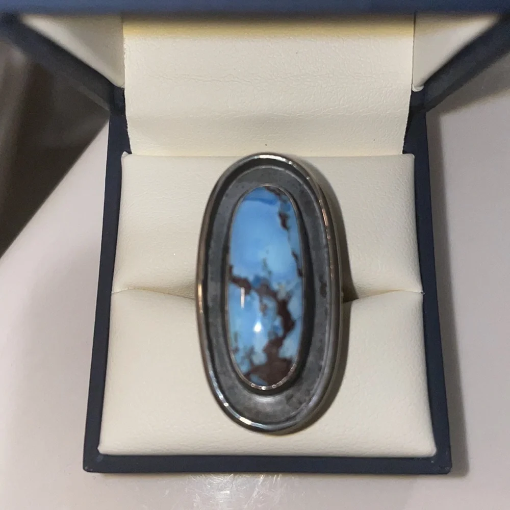 Golden Hills turquoise statement ring! - Picture 3 of 5